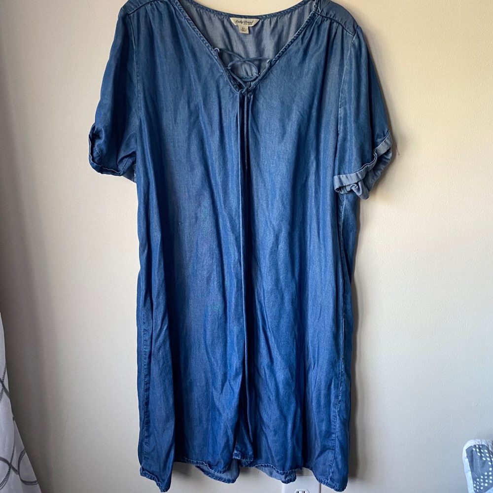 Lucky Brand Denim Shift Dress XL